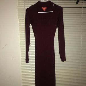 sweater dress long body con dress
